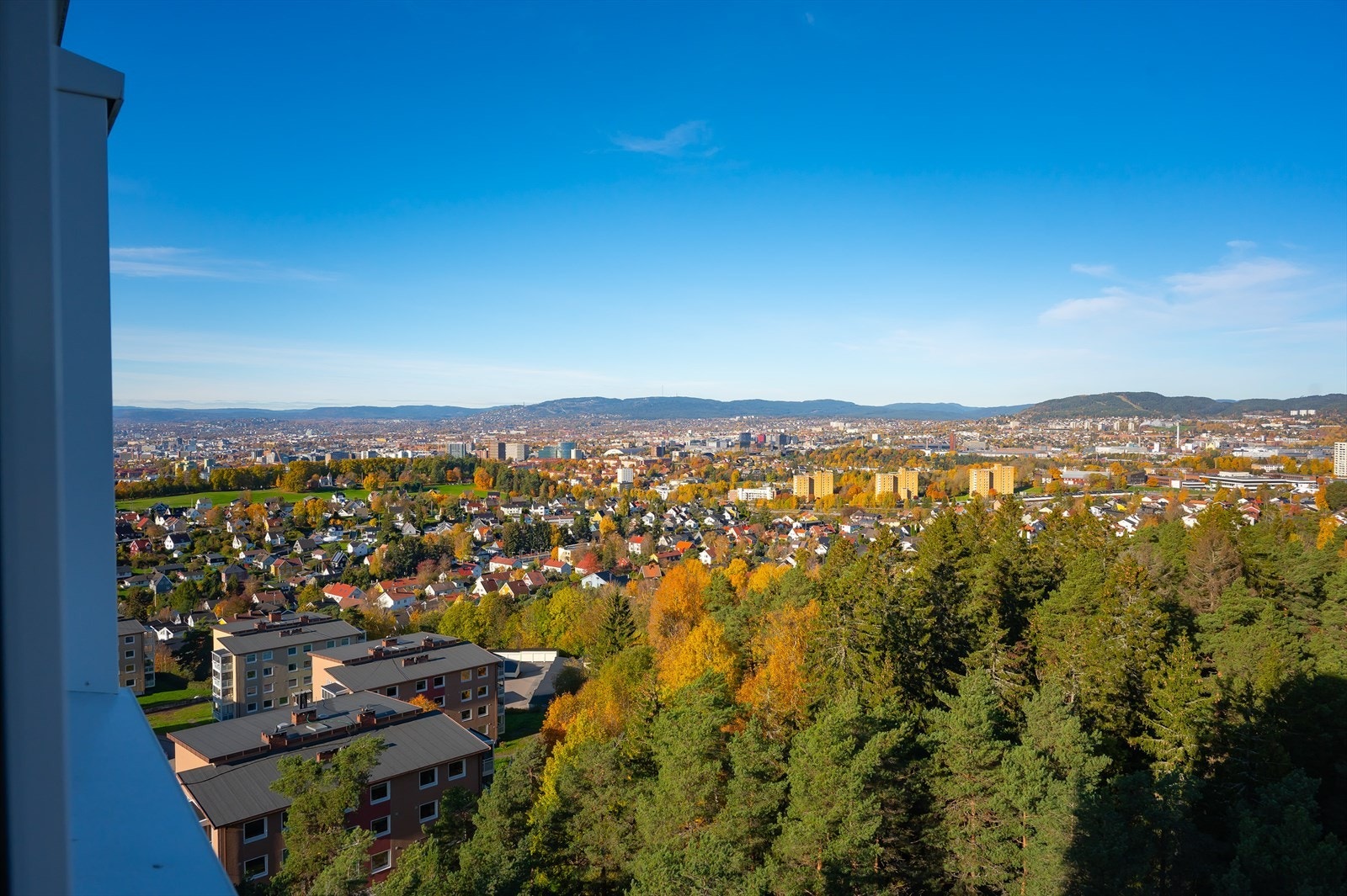 Her bor du høyt og fritt i 10. etasje skjermet for innsyn. Galleribilde