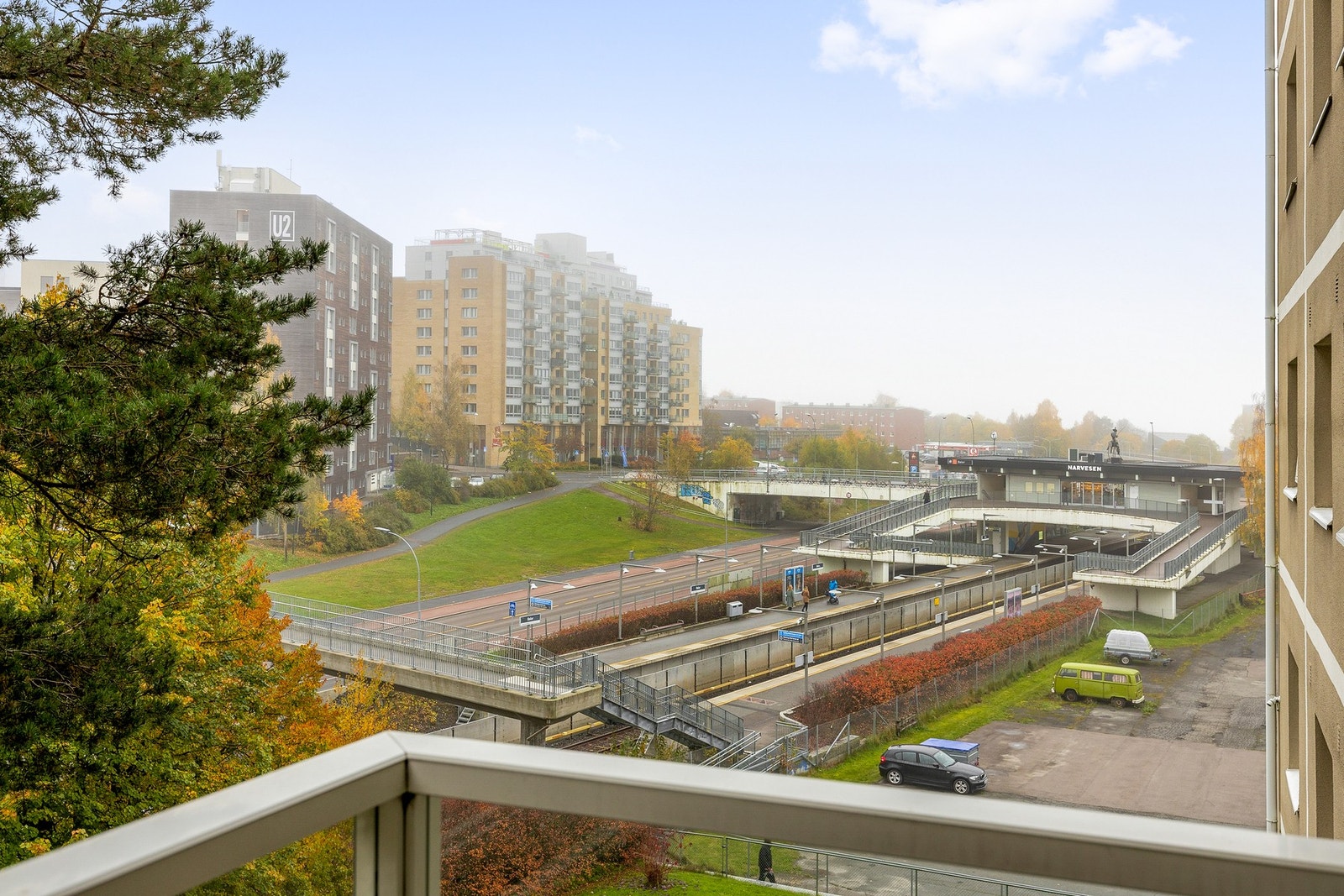 T-banenstasjonen ligger rett ved blokken Galleribilde