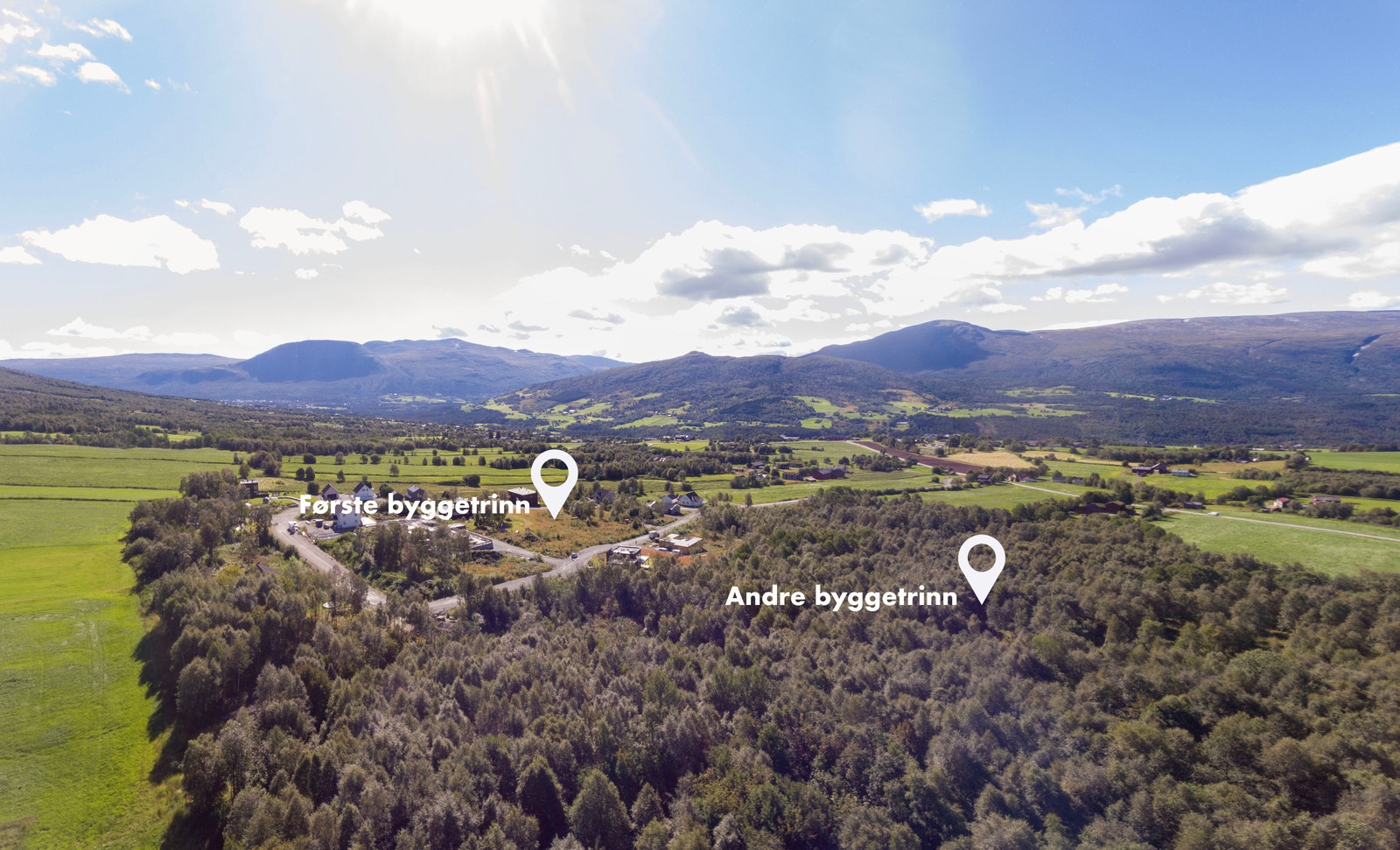 Området består av totalt 60 tomter hvorav første byggetrinn inneholder 36 tomter Galleribilde