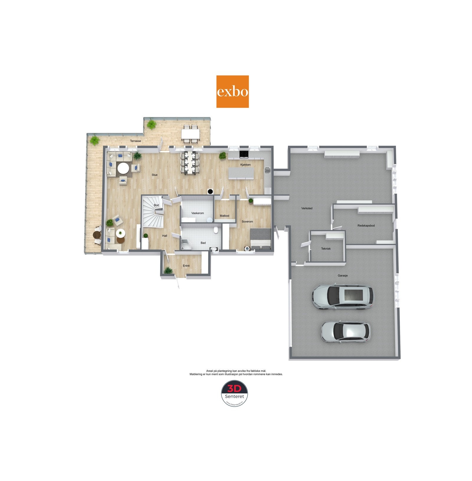 Eigebrekktunet 10 - Planskisse 1 - 3D Floor Plan Galleribilde
