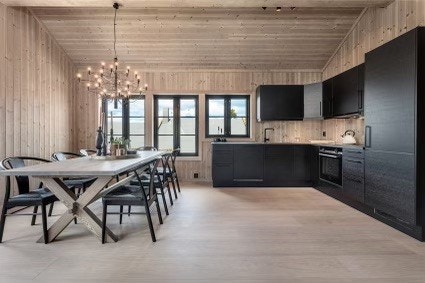 Koselig å komme inn på hytta etter en dag i bakken Galleribilde
