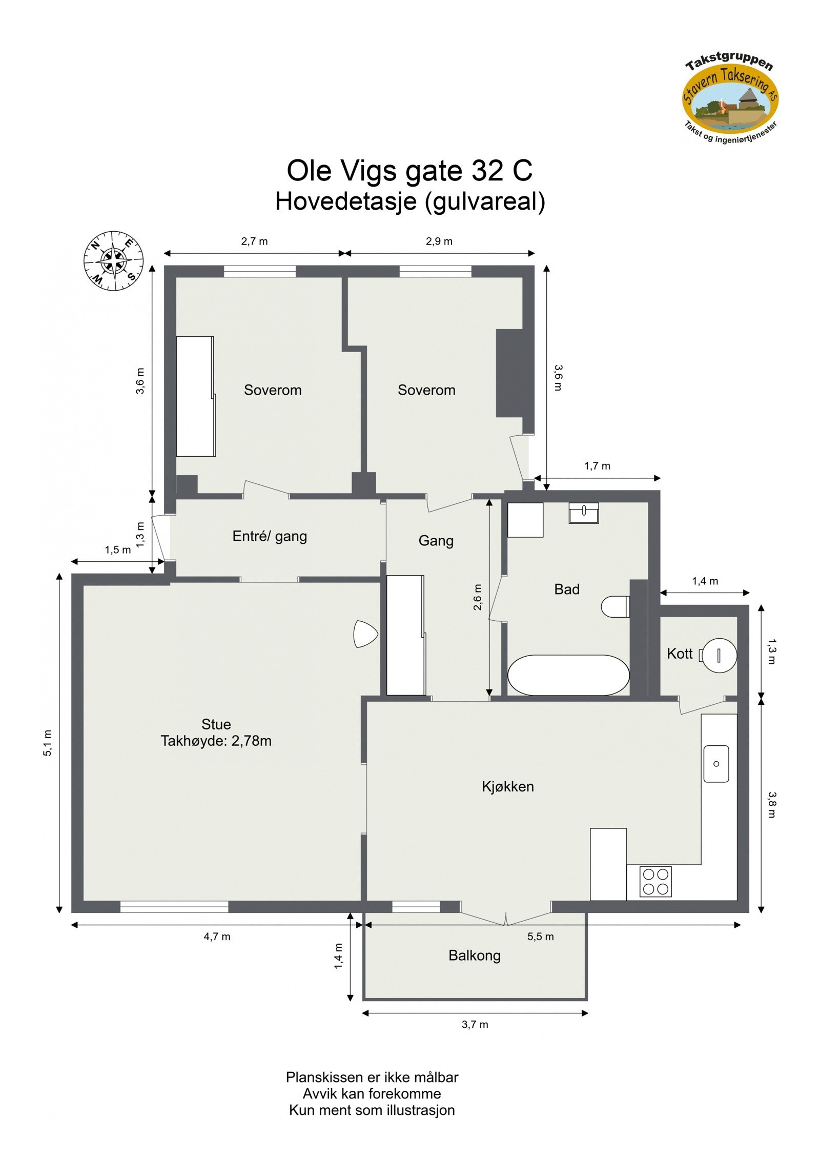 Plantegning - Høy 2. etasje Galleribilde