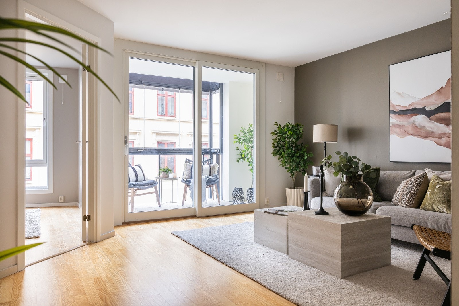 Leilihgten har en fin og luftig stue. Galleribilde