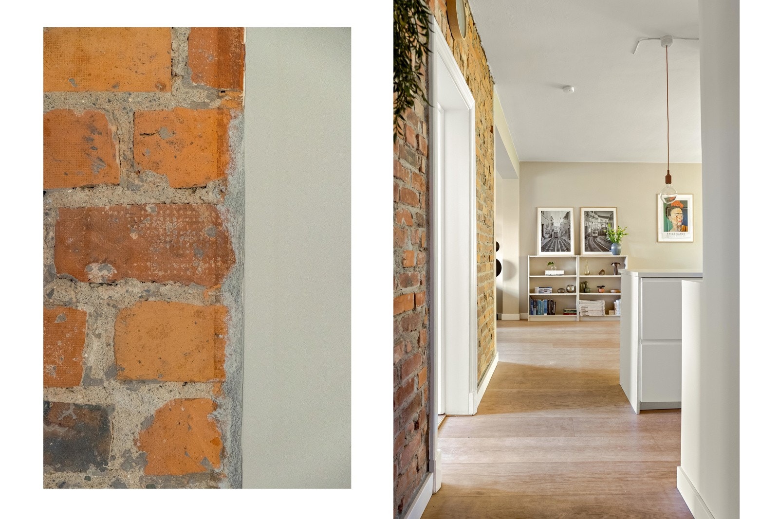 Dette er det første du kommer til når du kommer inn i leiligheten. Bildet til høyre, altså. Galleribilde