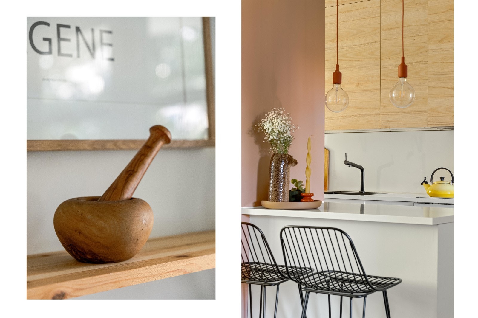 I en delvis åpen løsning, samtidig som det er adskilt fra stuen, finner vi det fine kjøkkenet. Galleribilde