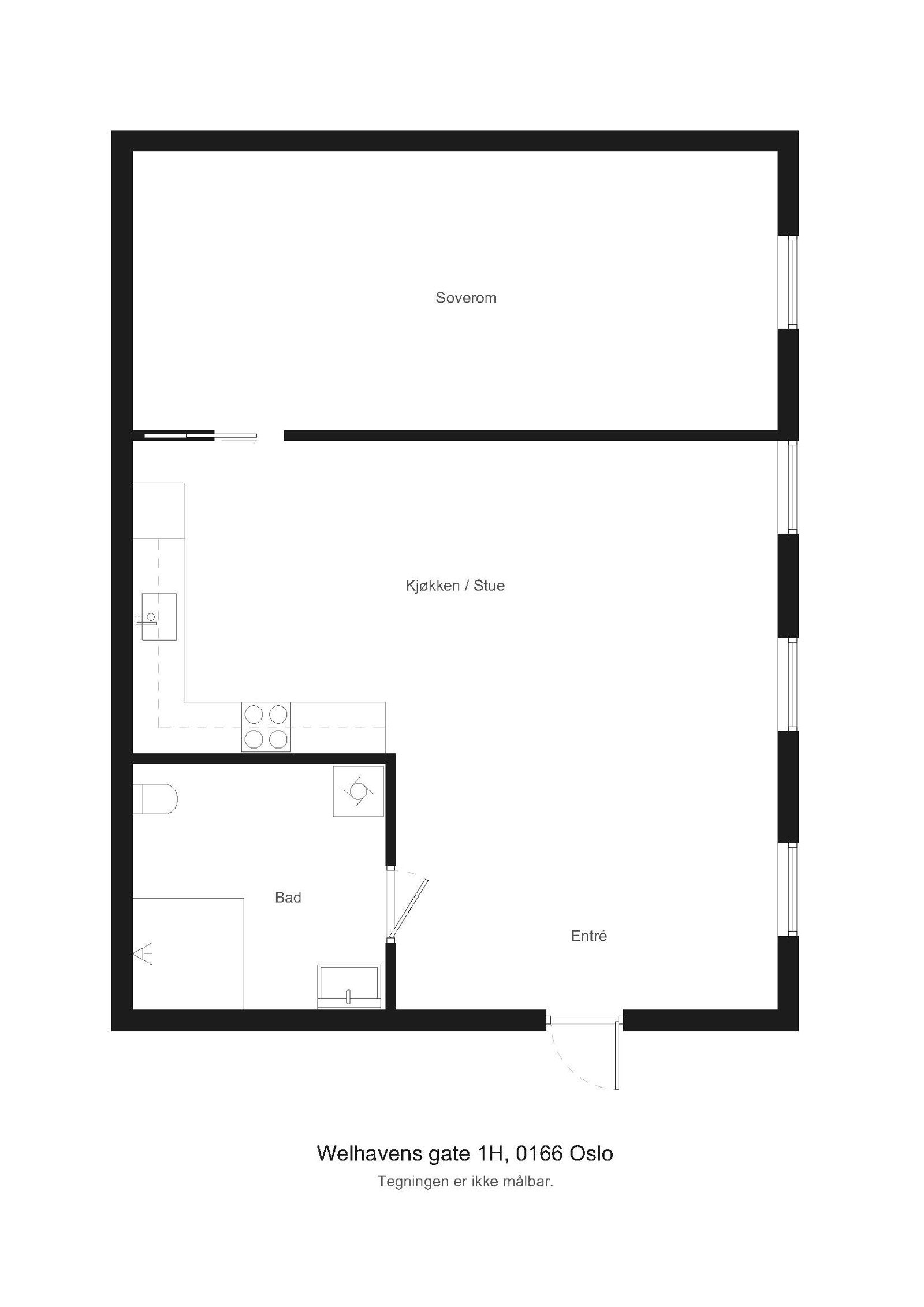 Plantegning - ikke målbar. Galleribilde
