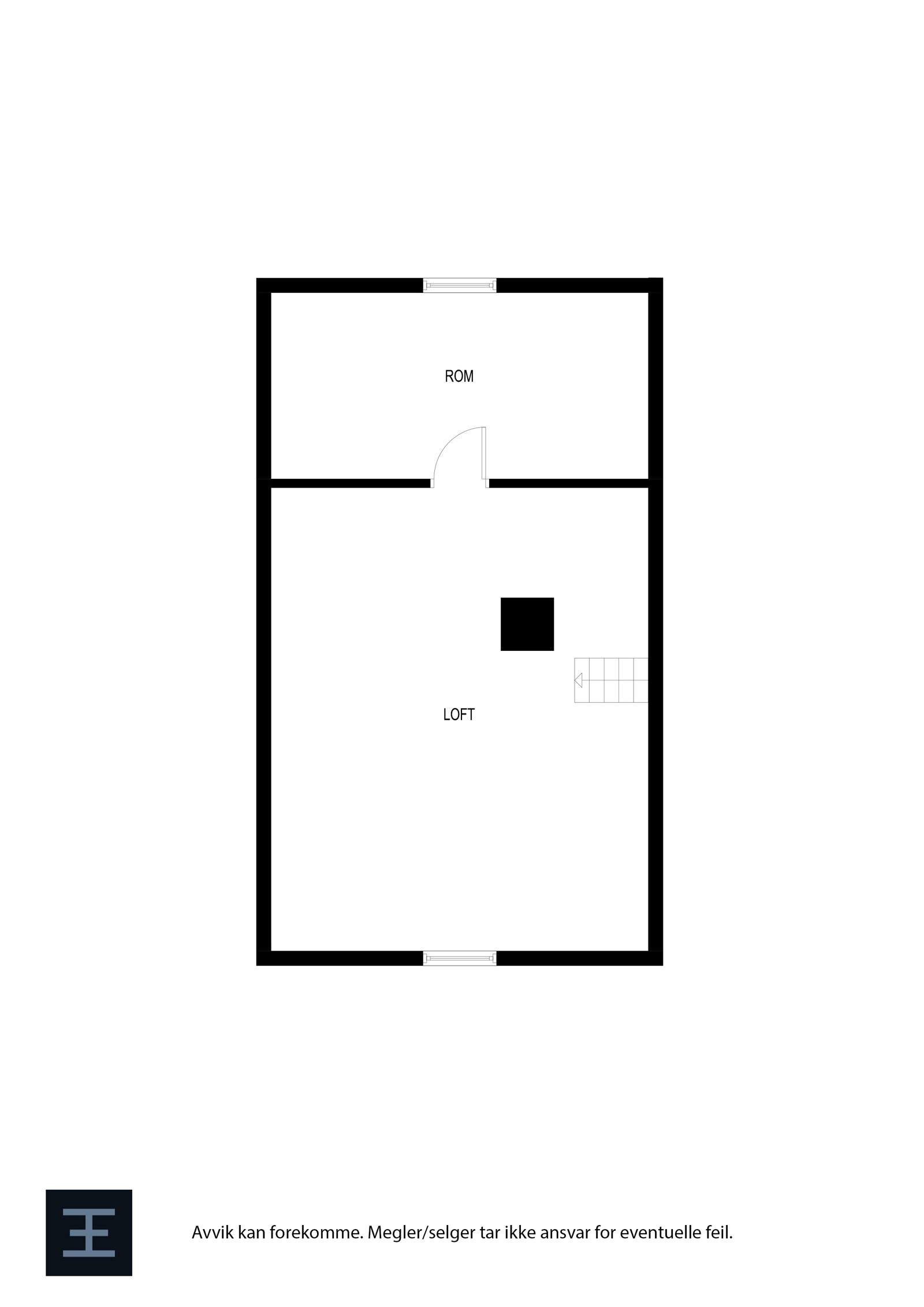 Plantegning - Loft. Galleribilde