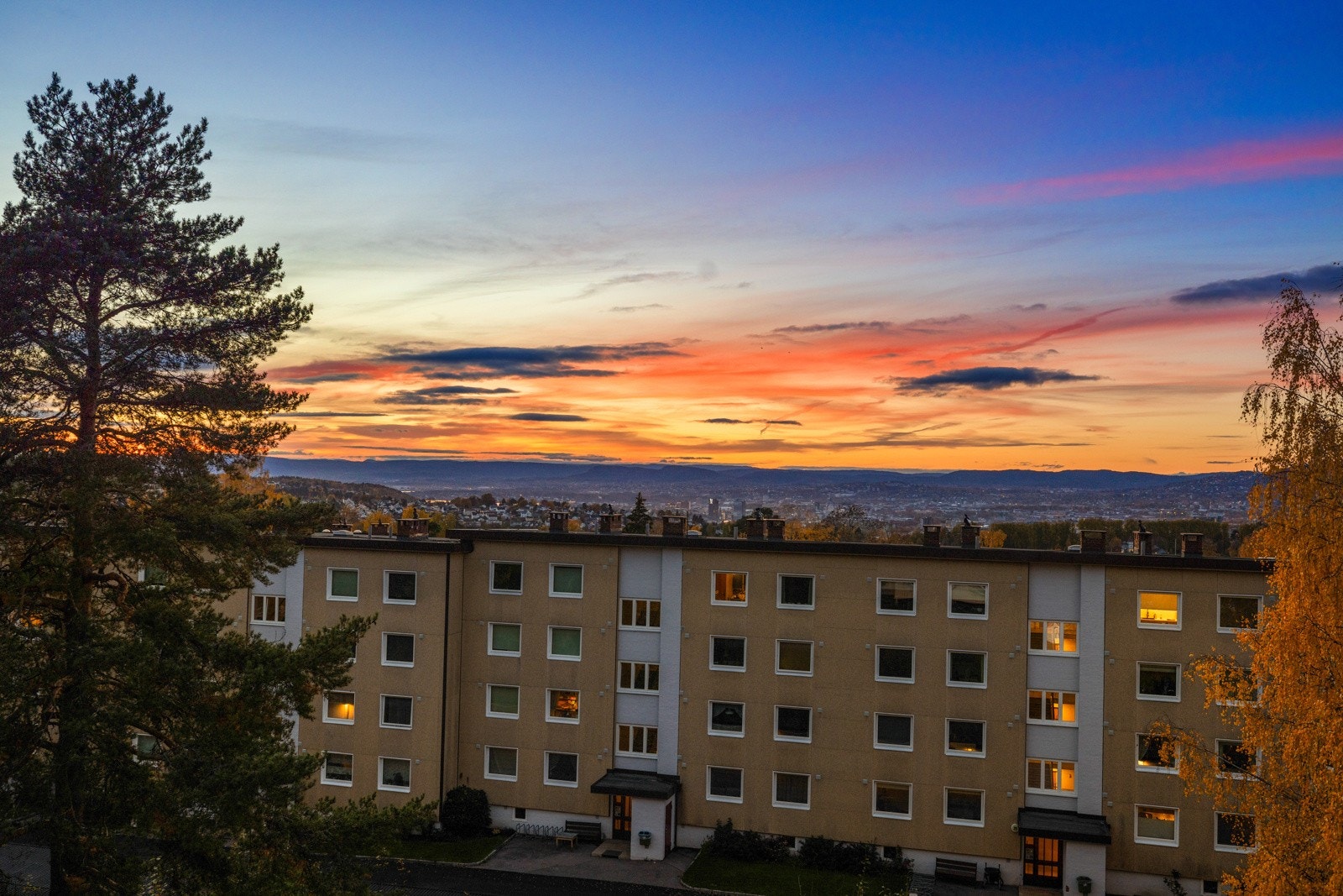 Fantastisk kveldsutsikt Galleribilde