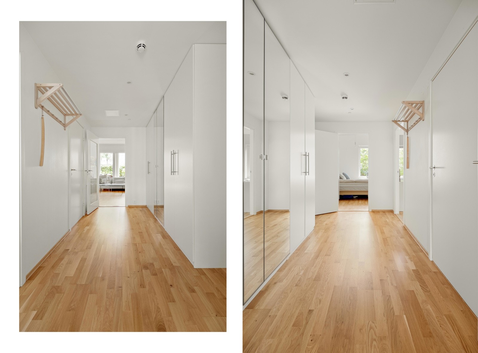 Entréen er lys og romslig, og med en ordentlig stor garderobe. Garderoben medfølger selvsagt salget. Galleribilde