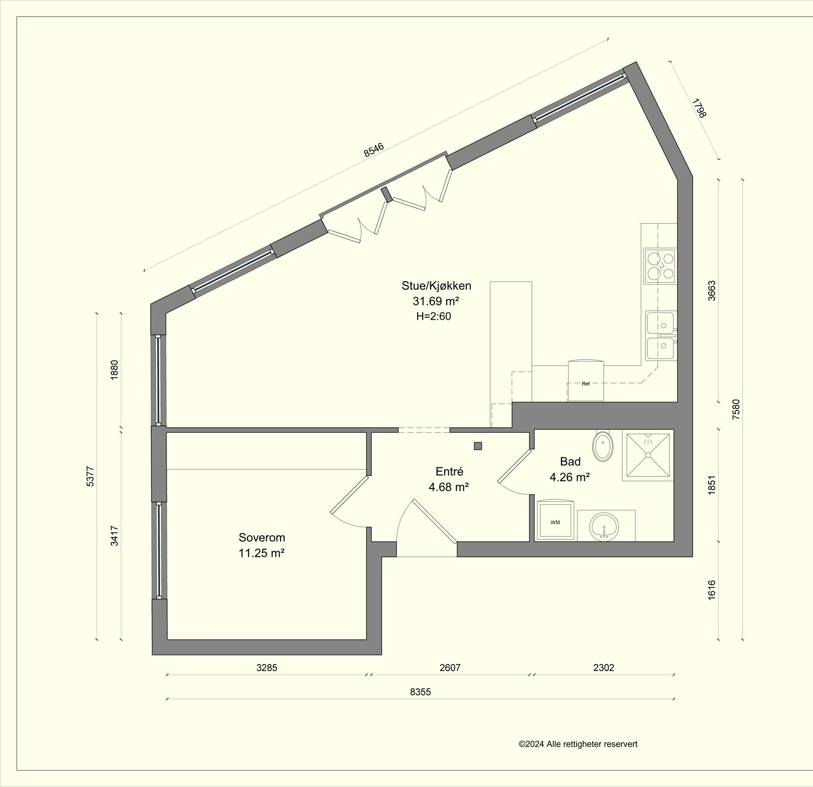 Plantegning. Galleribilde