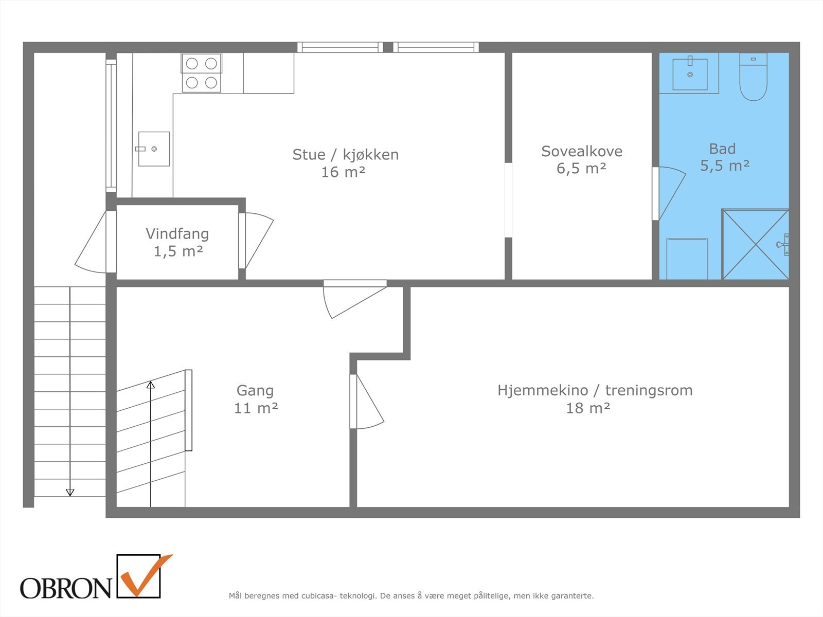 Planskisse kjeller Galleribilde