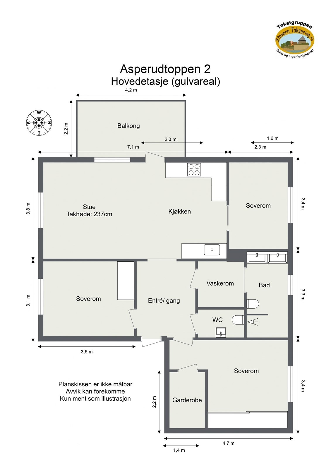 Planskisse Galleribilde