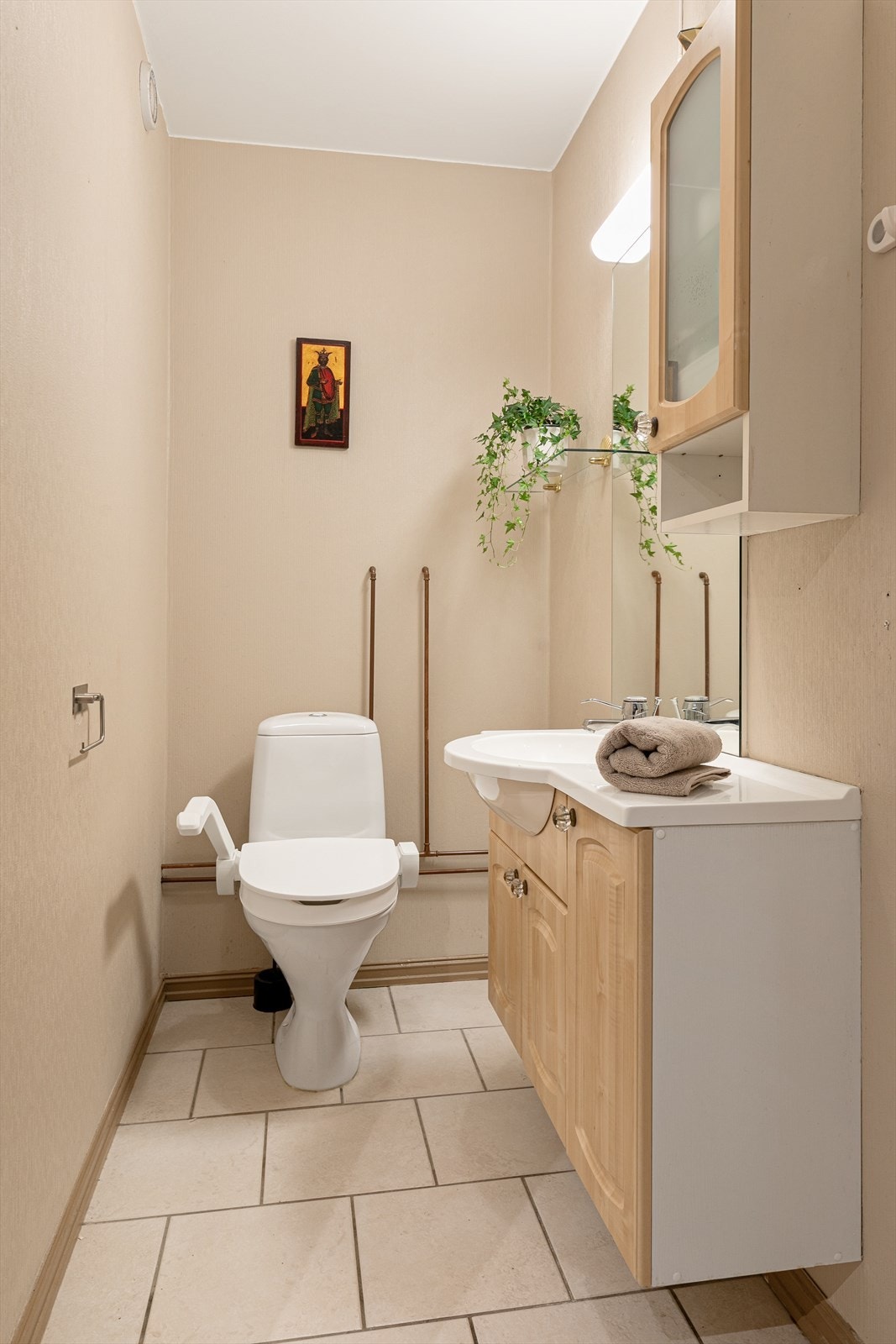 Separat gjestetoalett med servant og underskap Galleribilde