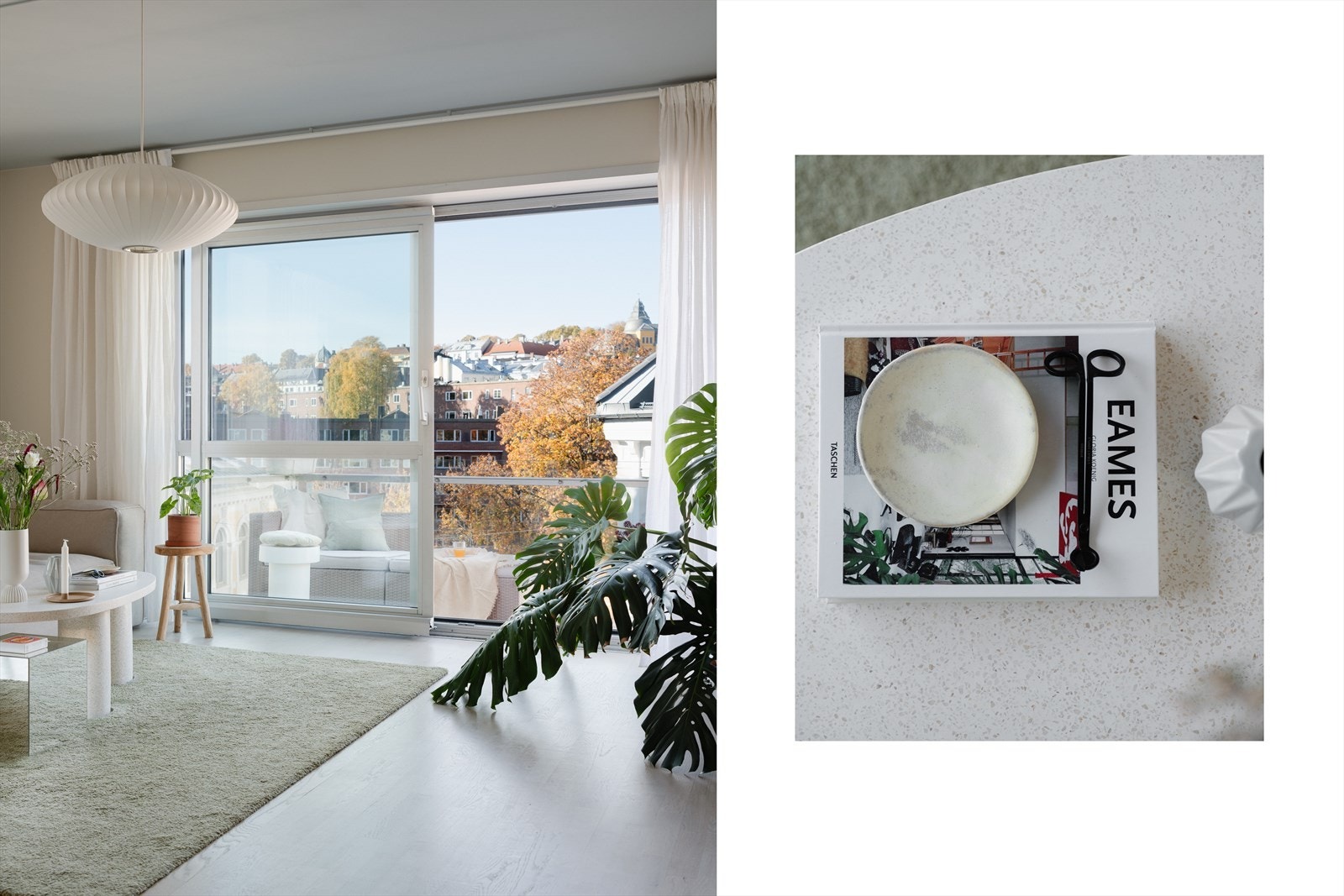I stuen er det store vindusflater som sikrer rikelig med naturlig lys. Galleribilde