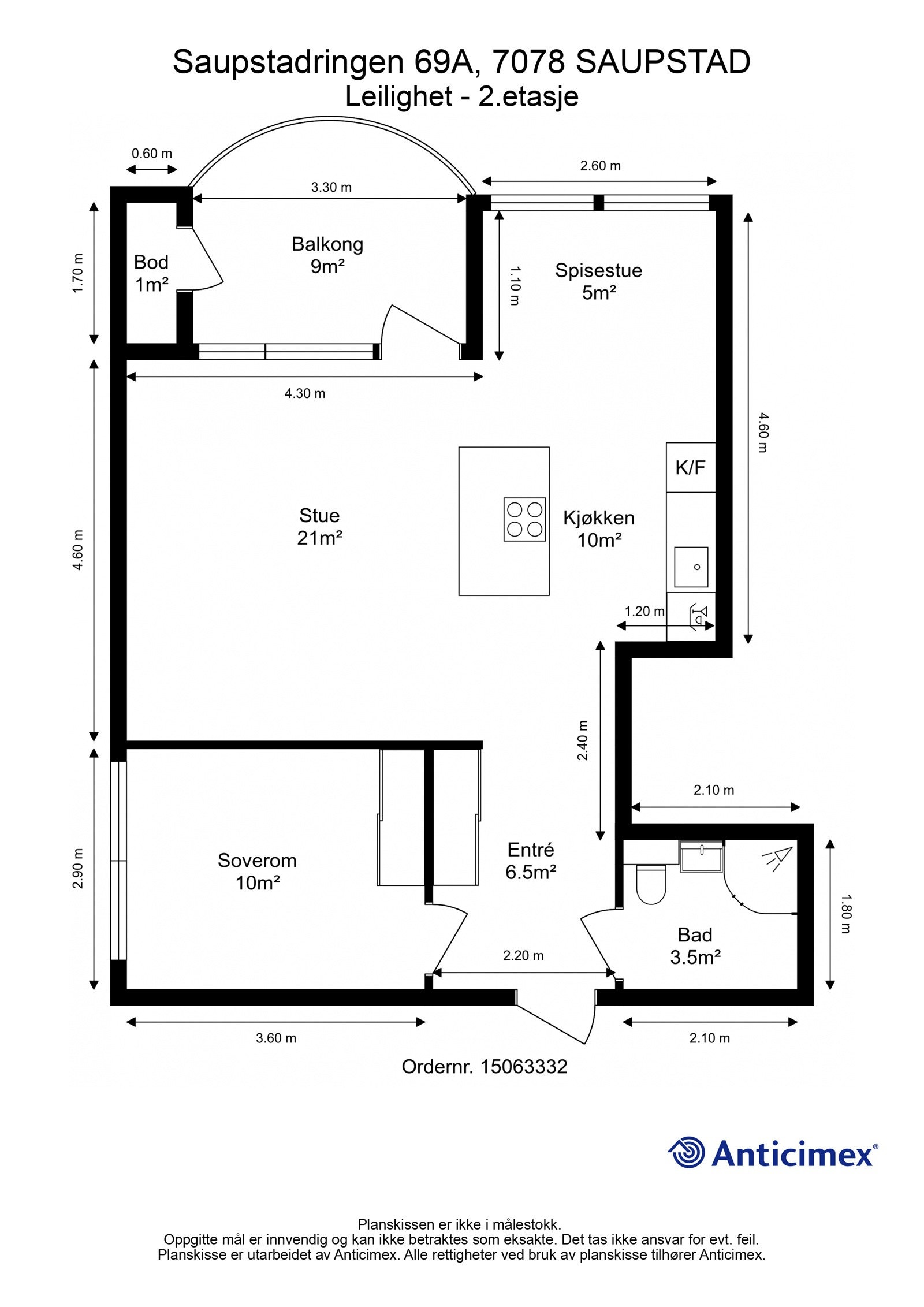 Vi ønsker at du gjør deg kjent med boligens plantegning før vi fortsetter! Galleribilde