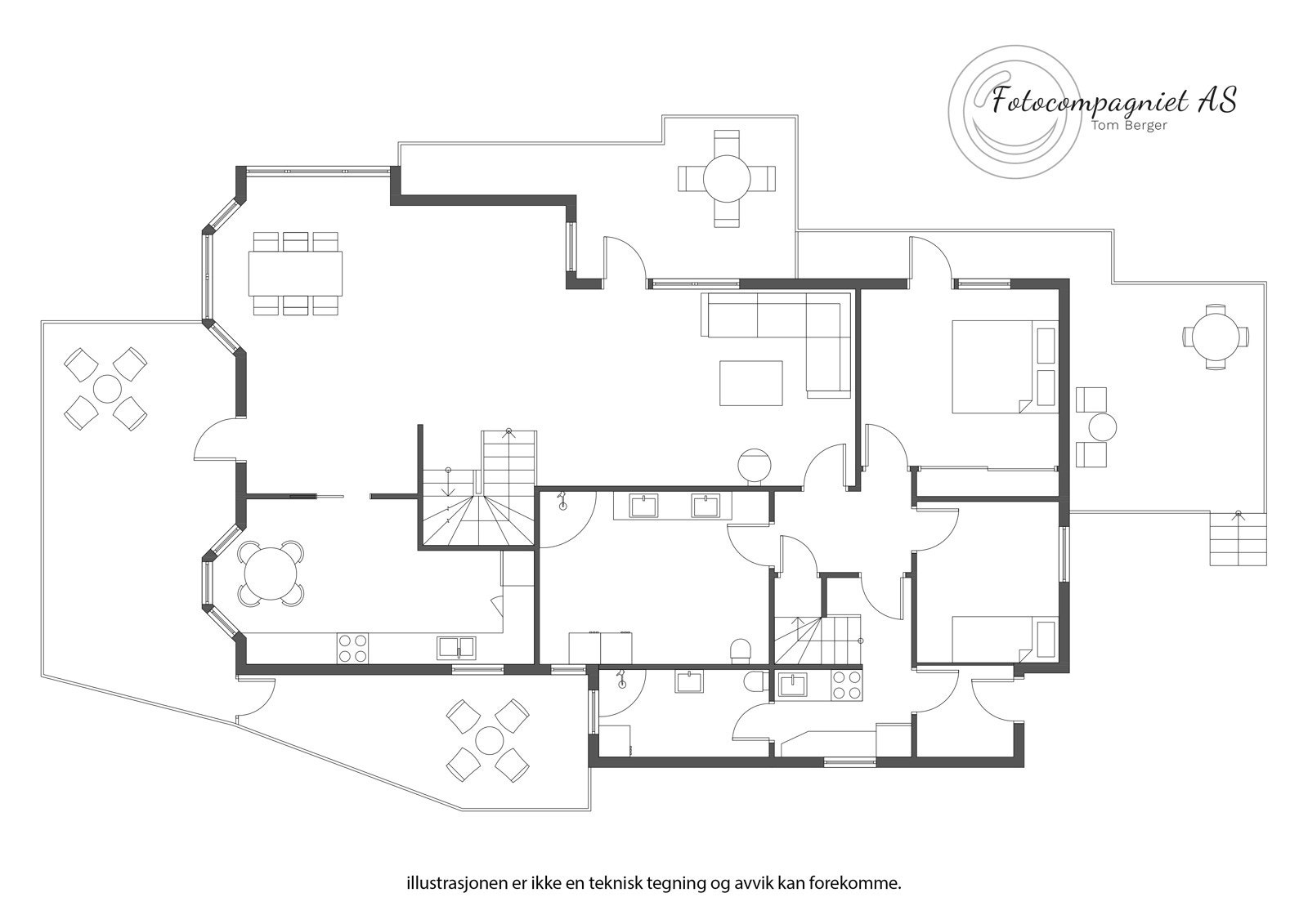 Plantegning 1.etg. Galleribilde