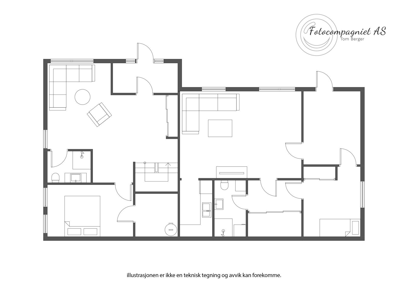 Plantegning u.etg. Galleribilde