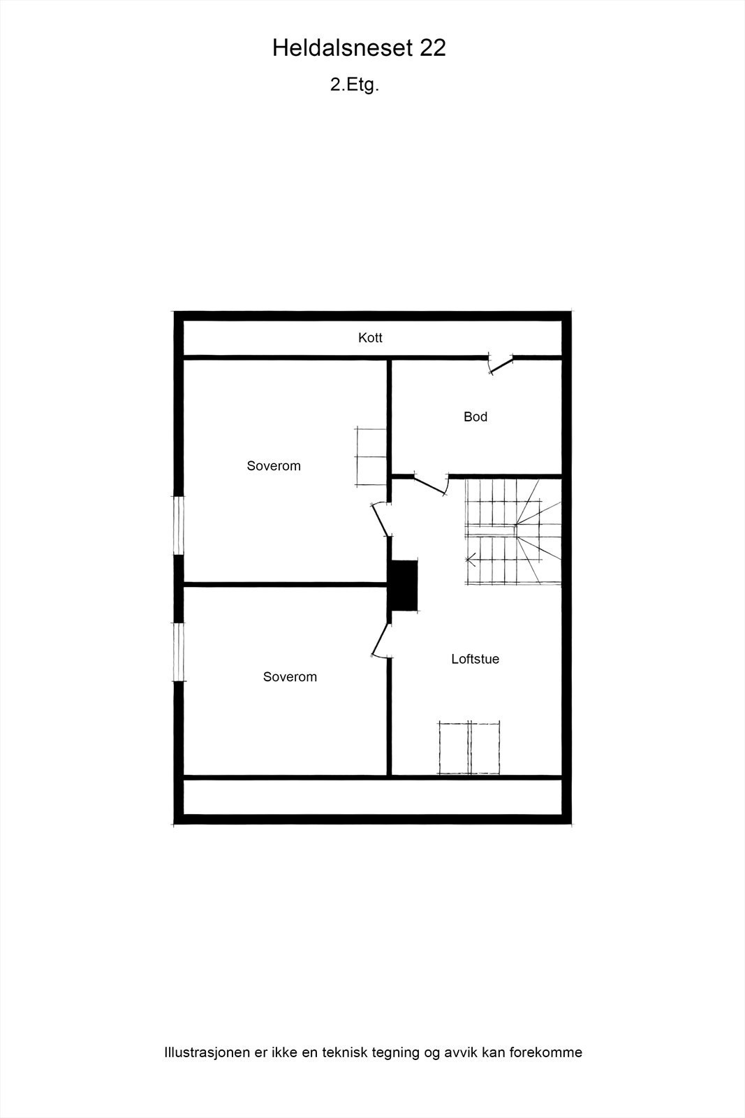 Planløsning 2. etasje Galleribilde