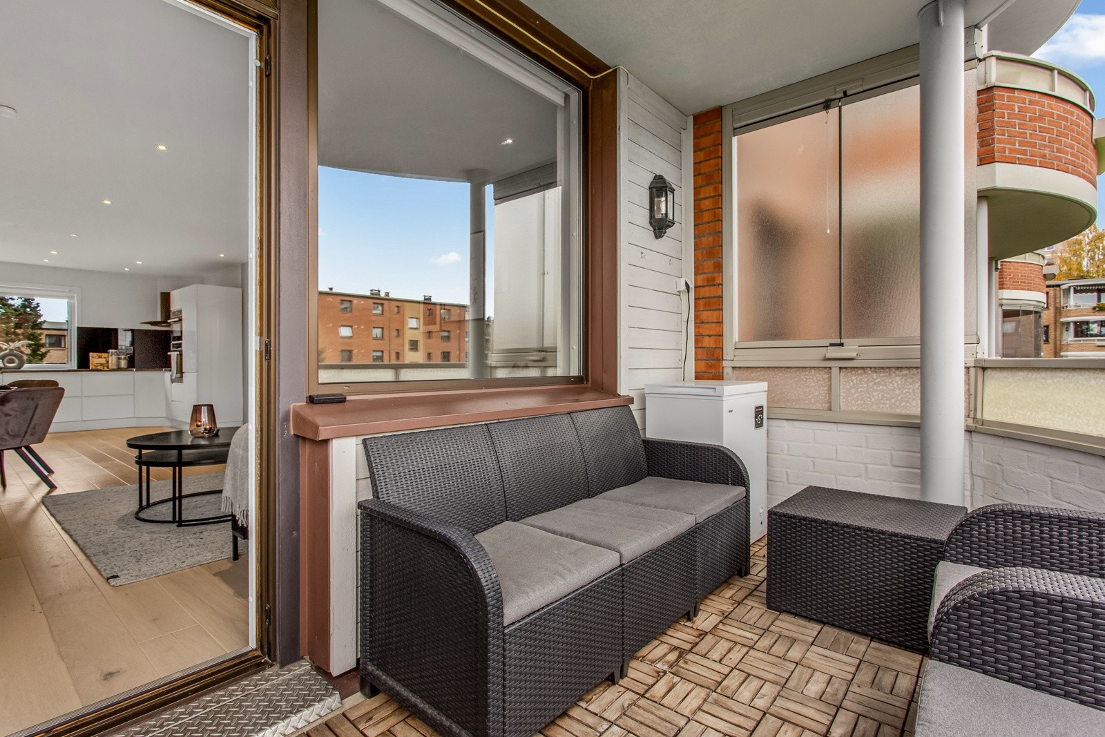 Balkongen er på 8 kvm, og har gode solforhold. Galleribilde