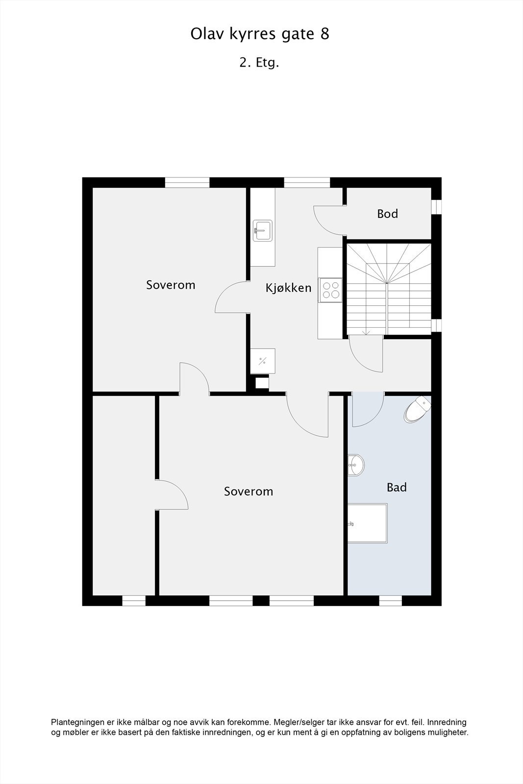 Plantegning 2. etasje Galleribilde