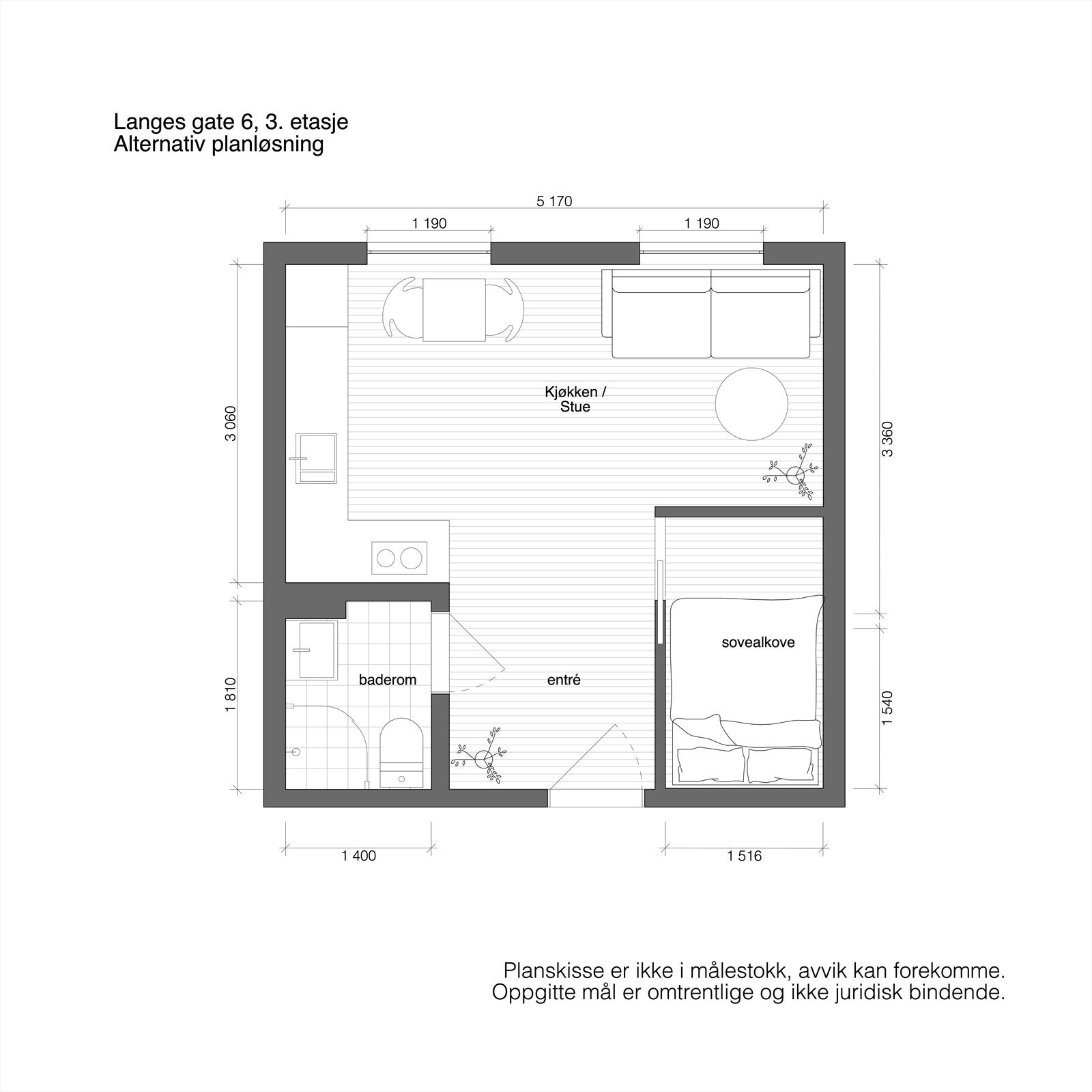 Alternativ planløsning Galleribilde