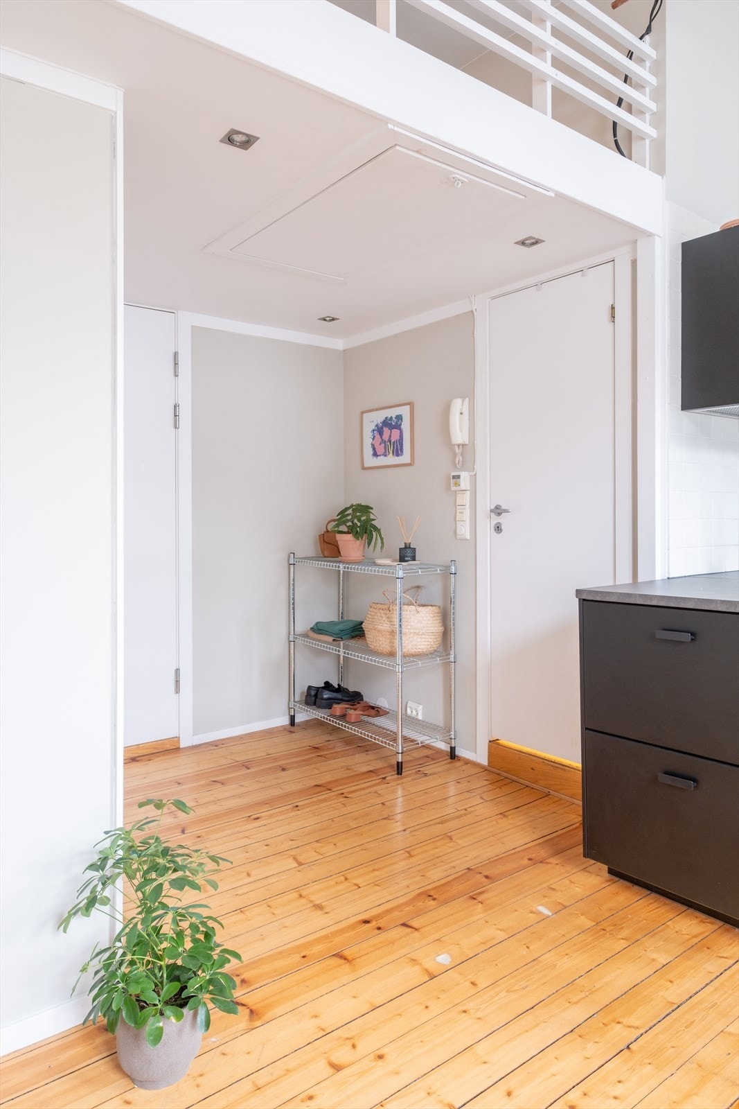 Romslig entre med god plass til oppbevaring av sko og yttertøy. Galleribilde