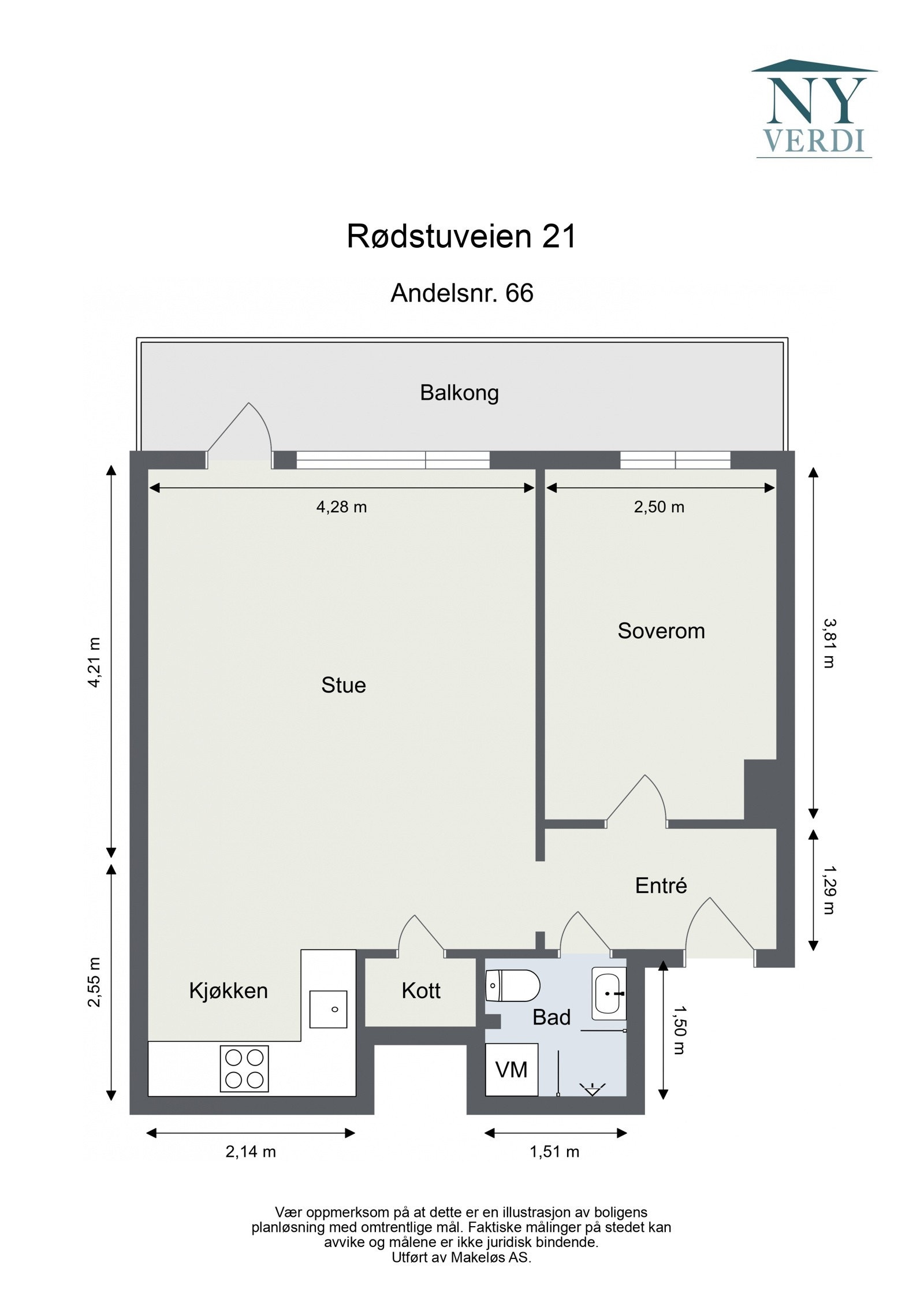 Plantegning. I tillegg medfølger det én bod på ca. 4 kvm. Galleribilde