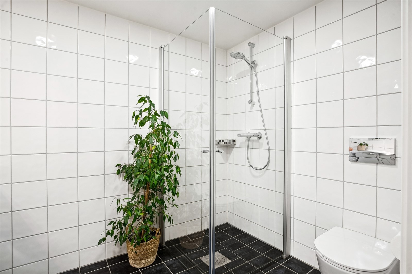 Det ble i 2016 satt inn nytt toalett og skiftet dusjdører. Galleribilde