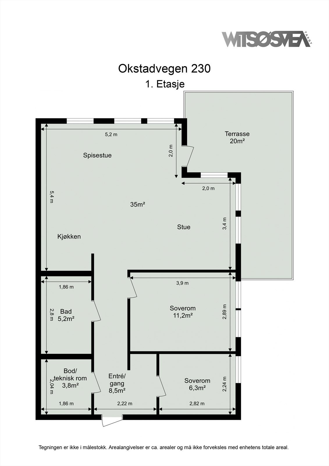 Floorplan letterhead - Okstadvegen 230 - 1. Etasje - 2D Floor Plan.jpg Galleribilde