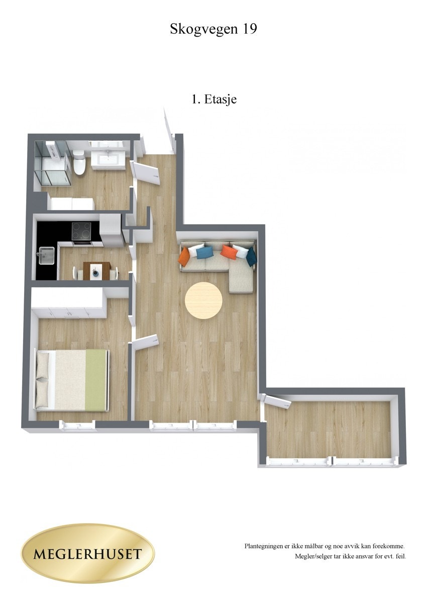 Plantegning 3D. Galleribilde