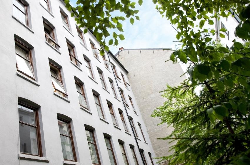 Lukket bakgård Galleribilde