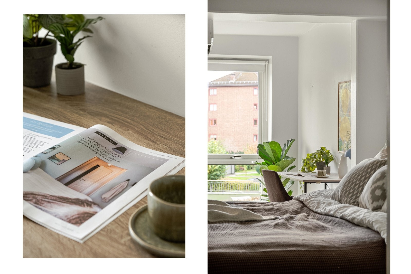 Som resten av leiligheten, vender begge soverommene mot rolige og grønne fellesområder. Galleribilde