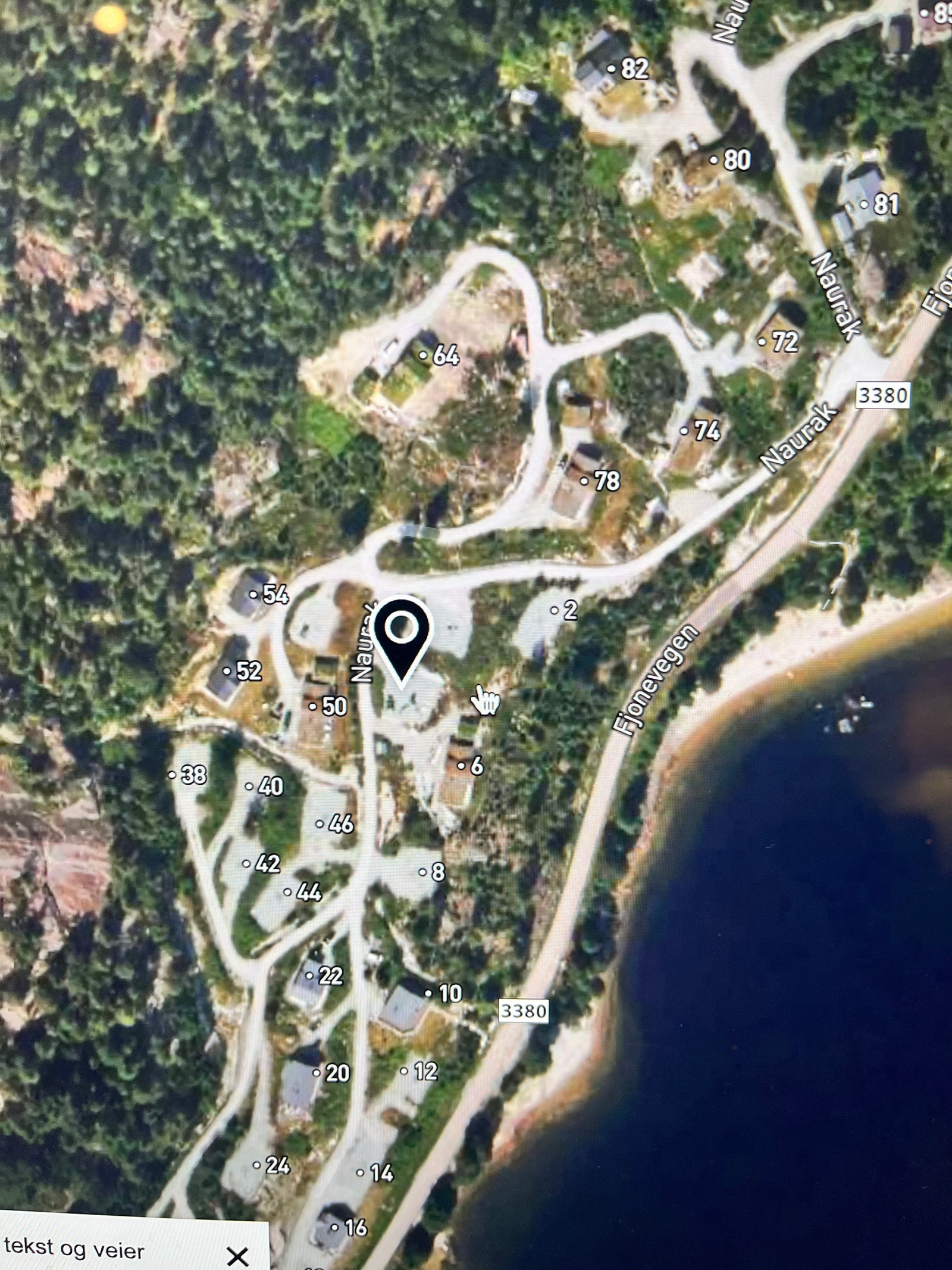 Naurak hyttefelt tomt 3B - kart Galleribilde