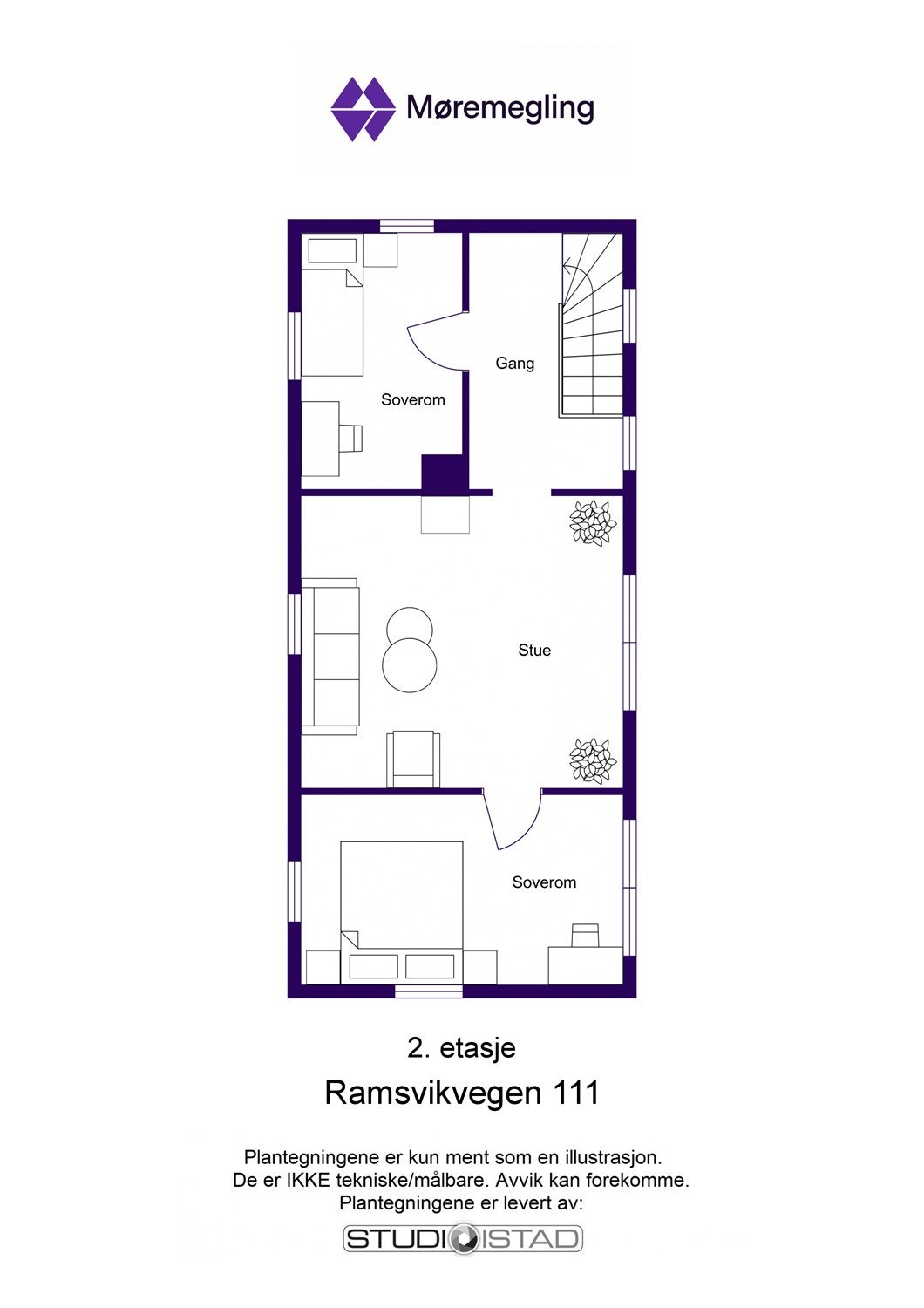 Plantegning loft Galleribilde