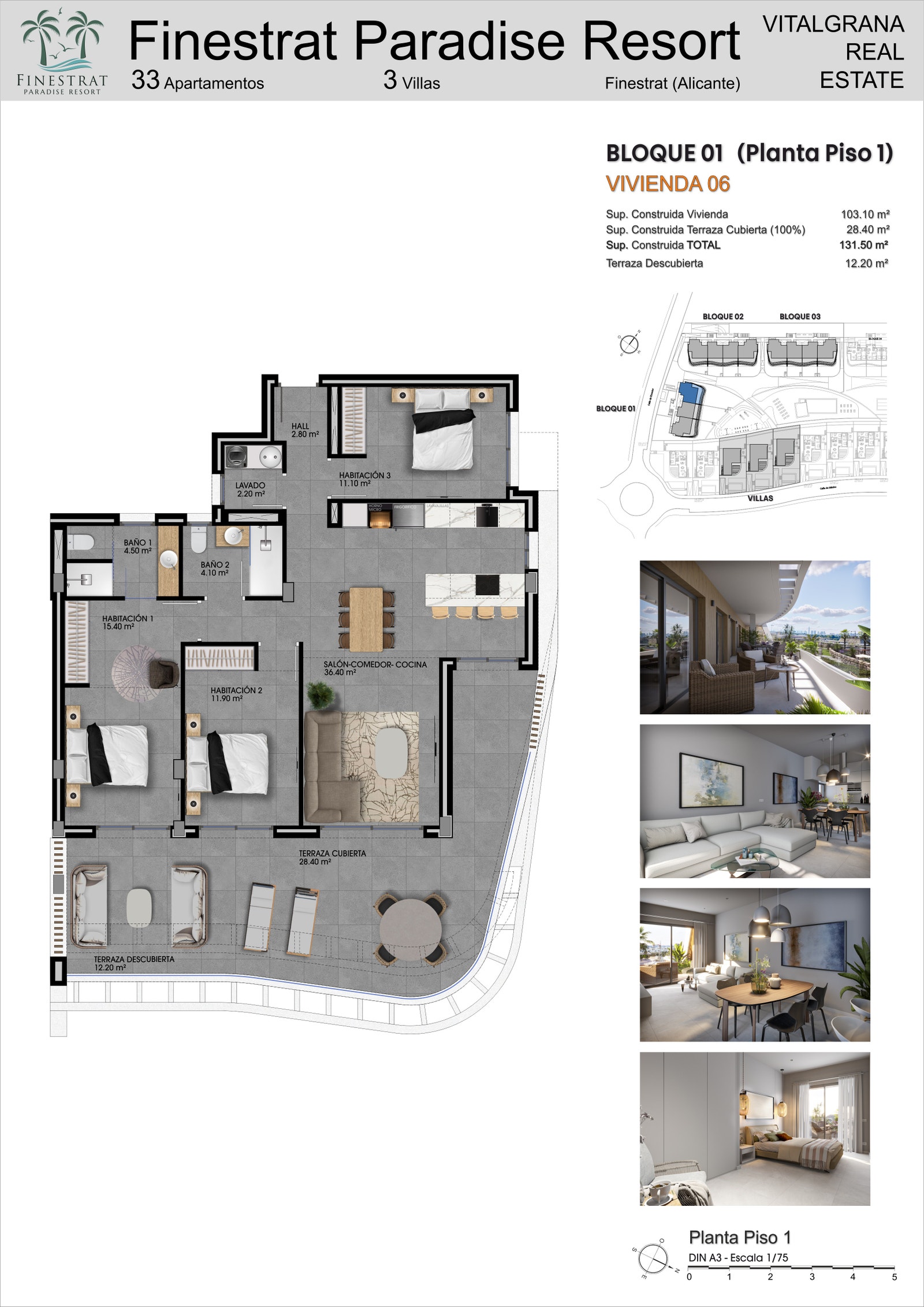 Plantegning leilighet 6 - blokk 1 Galleribilde