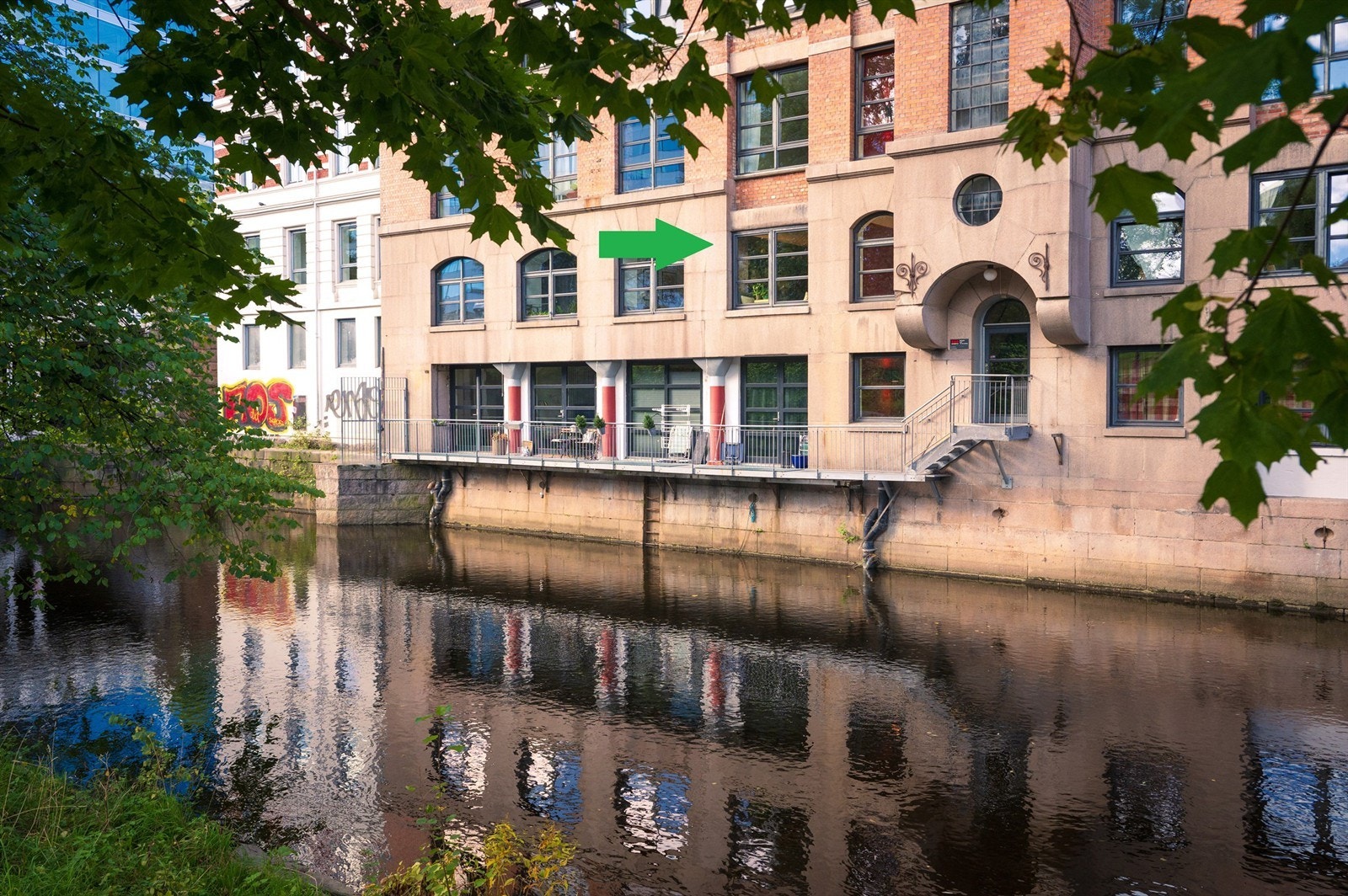 Fasade mot Akerselva. Galleribilde