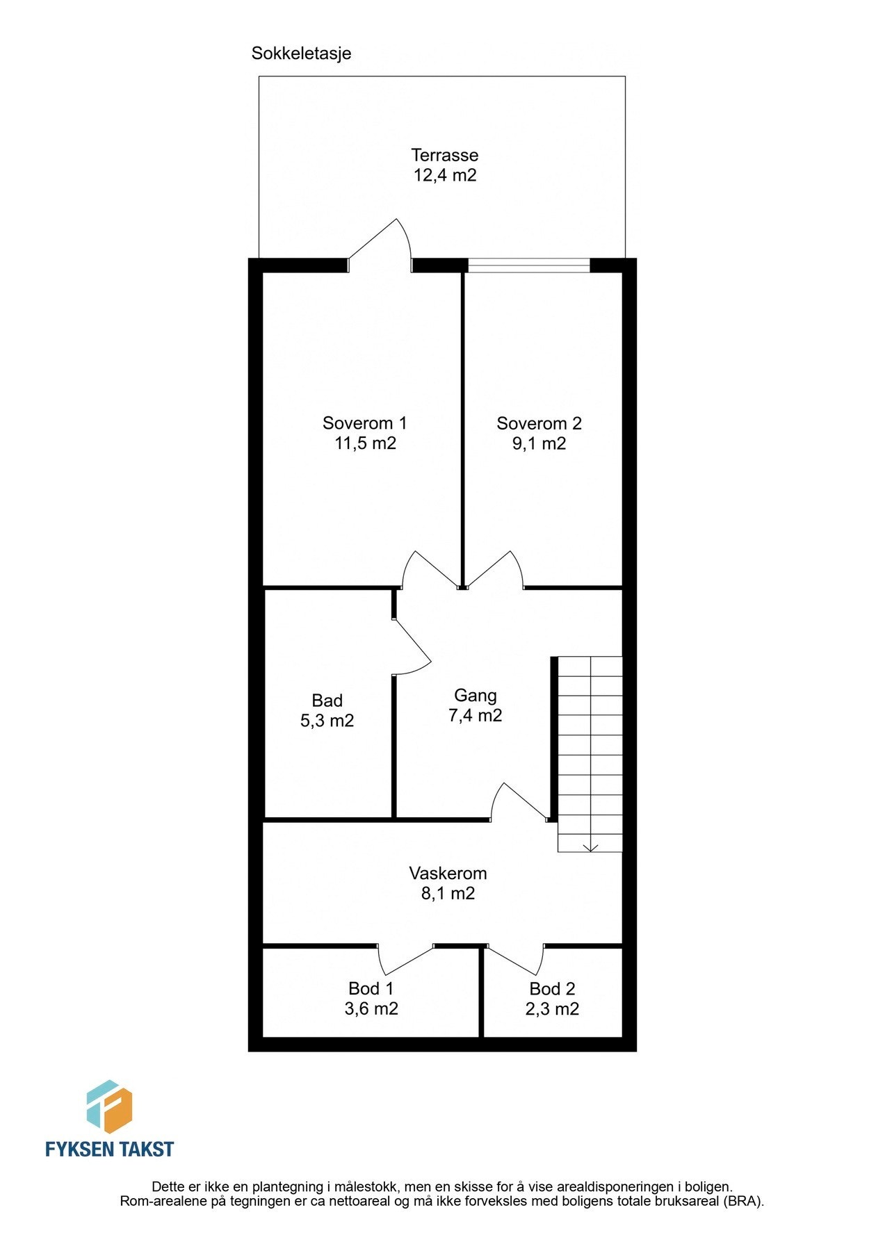 Planskisse underetasje. Galleribilde