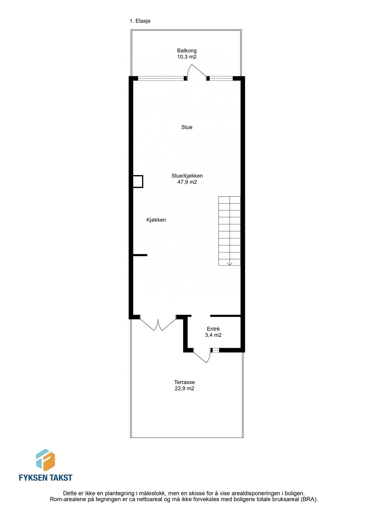 Planskisse 1. etasje. Galleribilde
