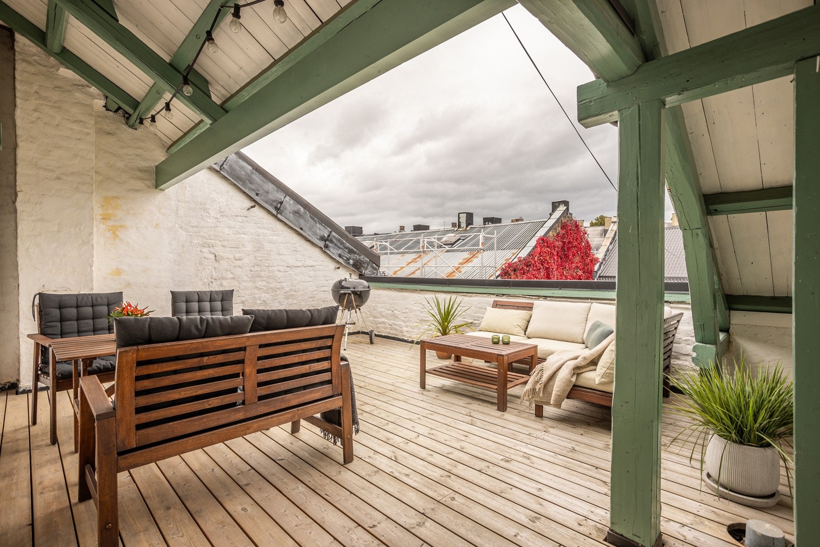 Gården har også to felles takterrasser med solen til sent på kveld. Galleribilde