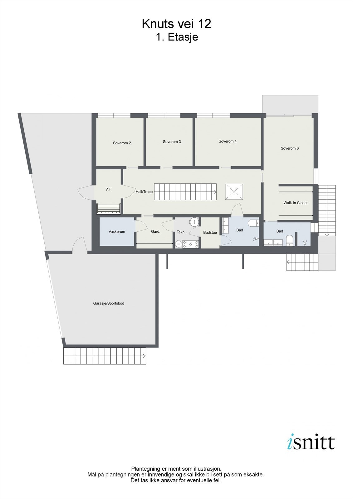 Plantegning 1. etasje Galleribilde