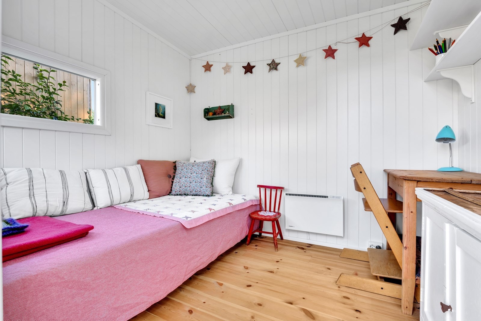 Annekset er innredet som ekstra soverom Galleribilde