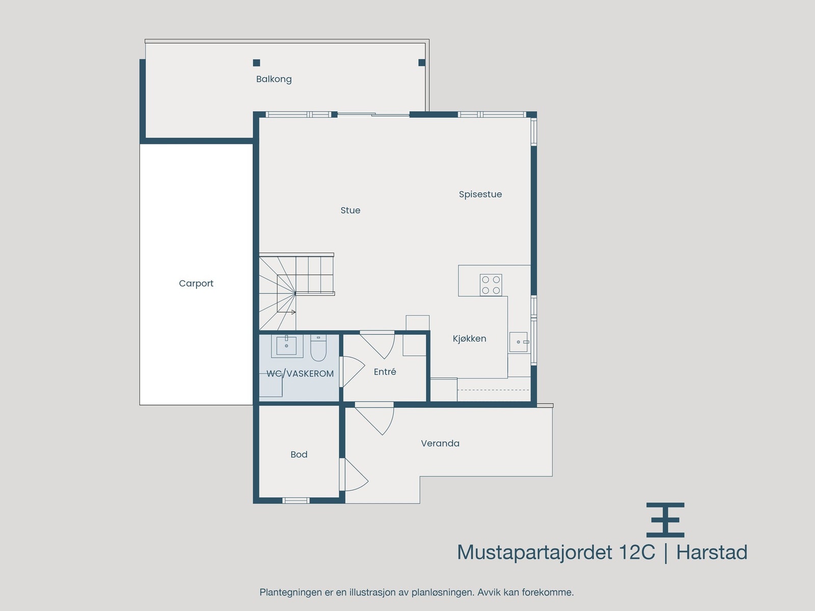 Plantegning 1. etasje Galleribilde
