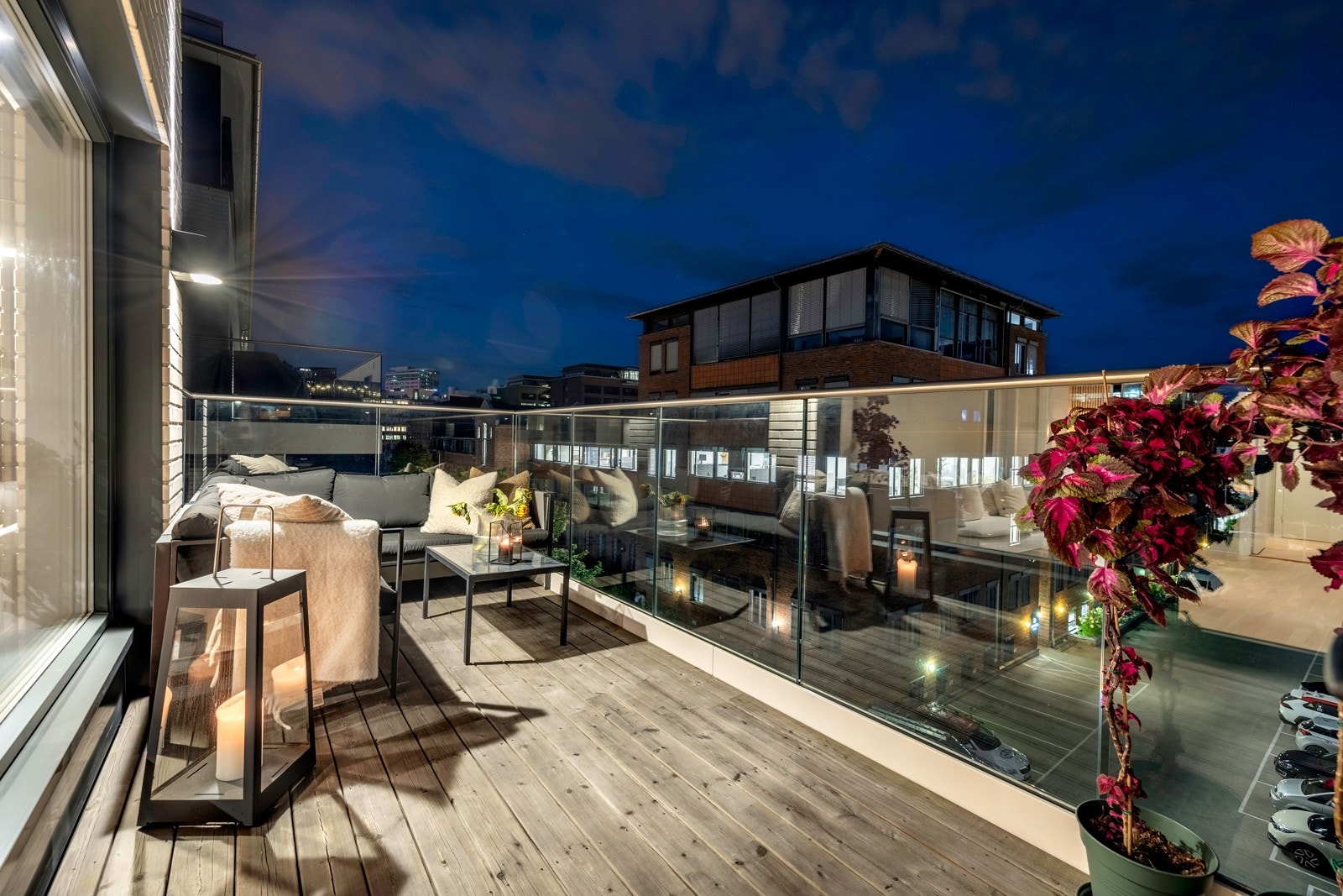 Det er også gode solforhold på balkongen. Galleribilde