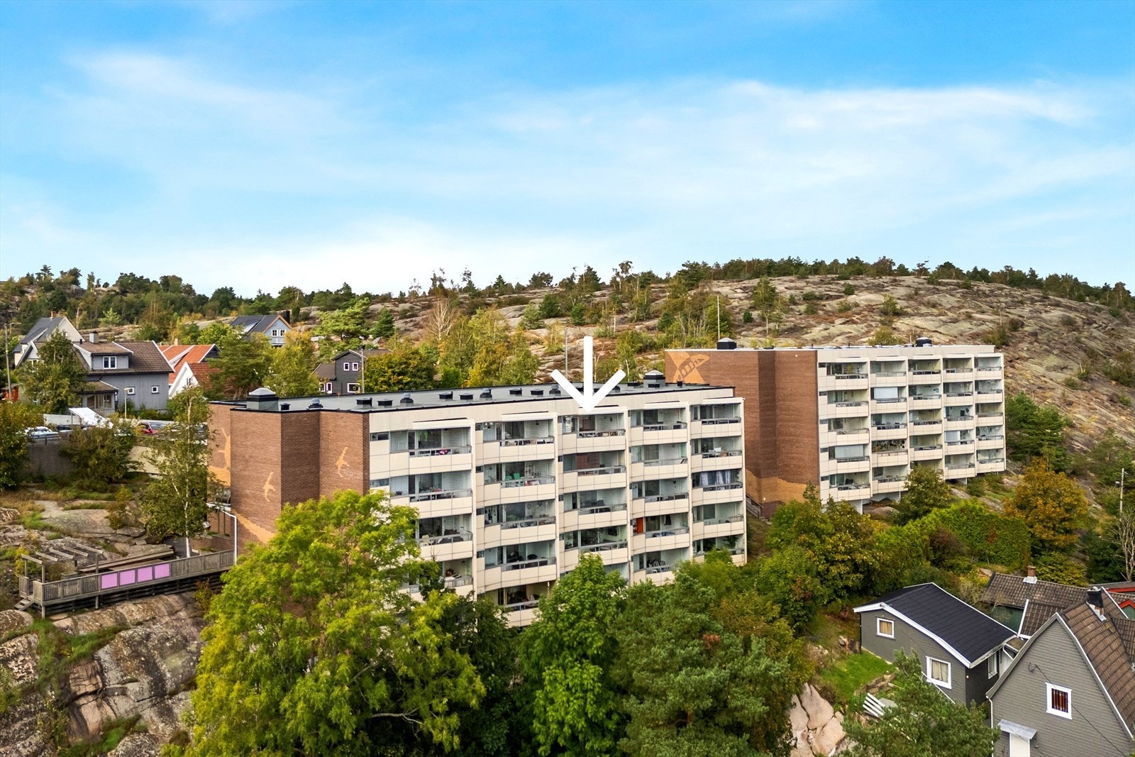 Leiligheten ligger i øverste 3. etasje med flott utsikt Galleribilde