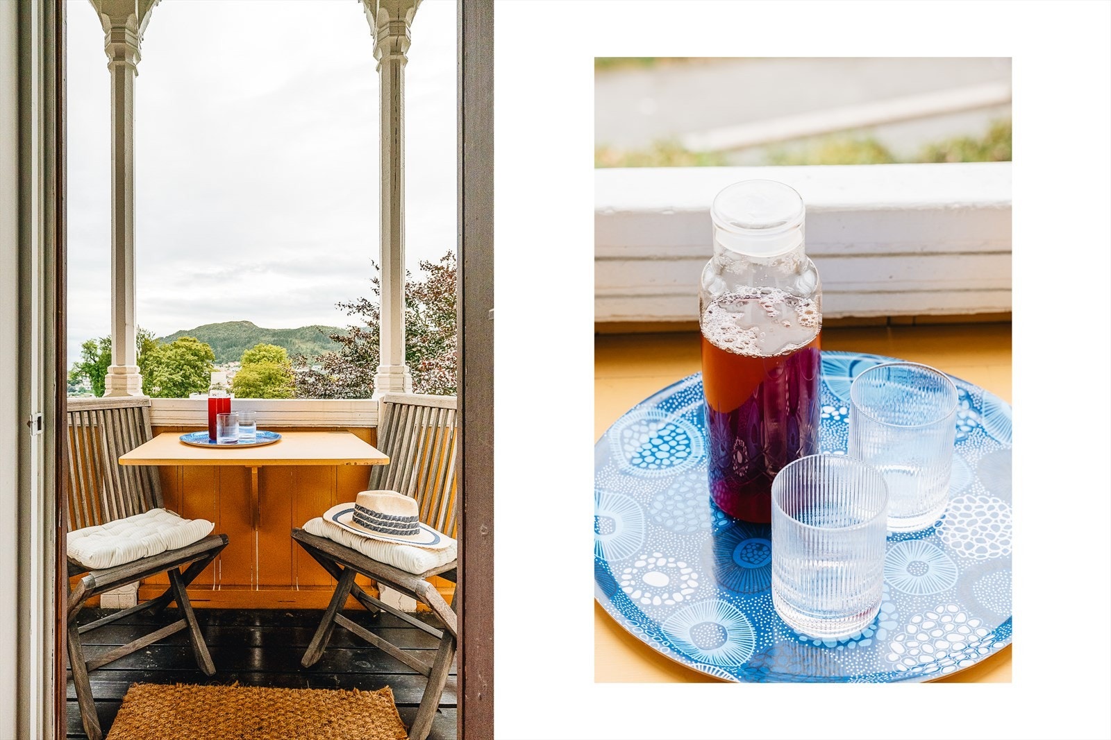 Flott utsikt mot byfjellene og over sentrum Galleribilde