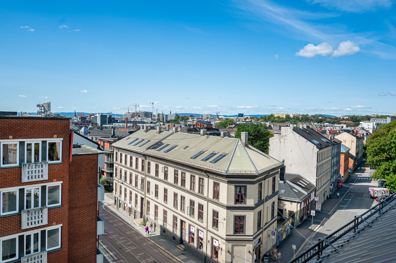 Enorm utsikt over Oslo fra verandaen. Galleribilde