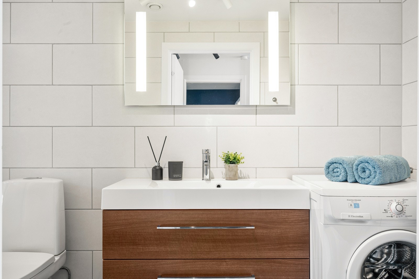 Også plass til både vaskemaskin og tørketrommel. Galleribilde