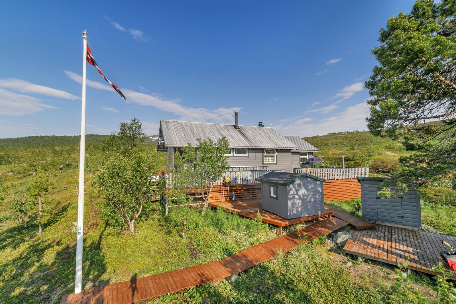 Det er flott skiterreng og rike jakt -og fiskemuligheter. Galleribilde