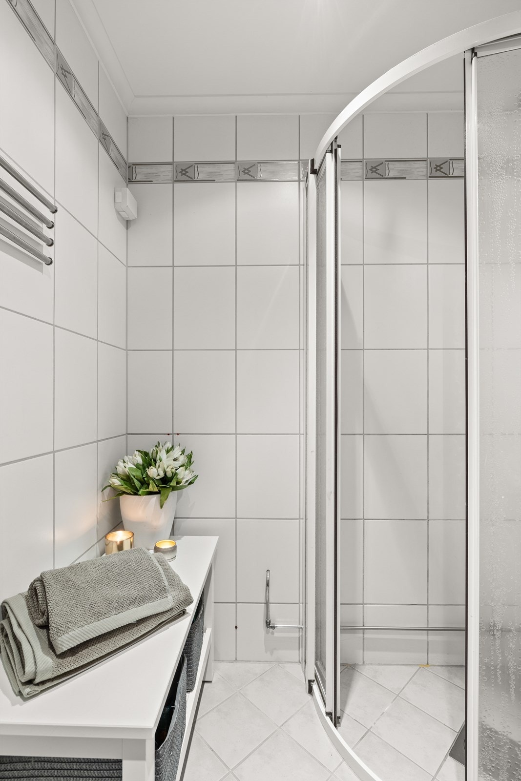 Praktisk dusjhjørne Galleribilde