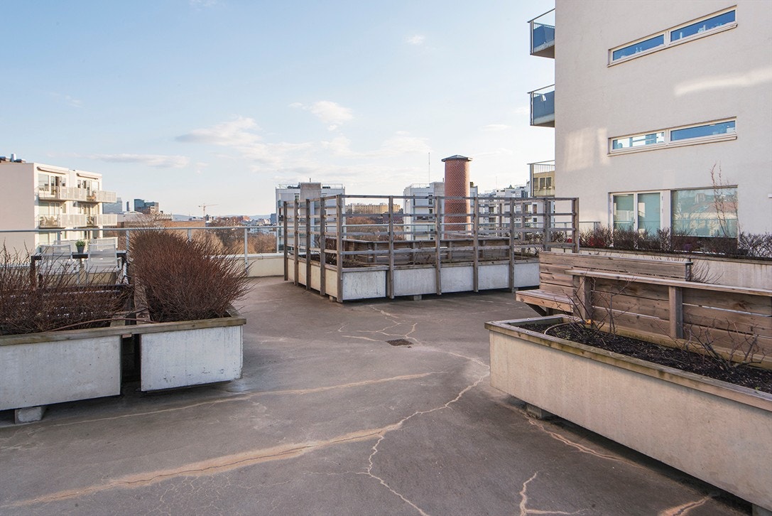 Deler av felles takterrasse Galleribilde